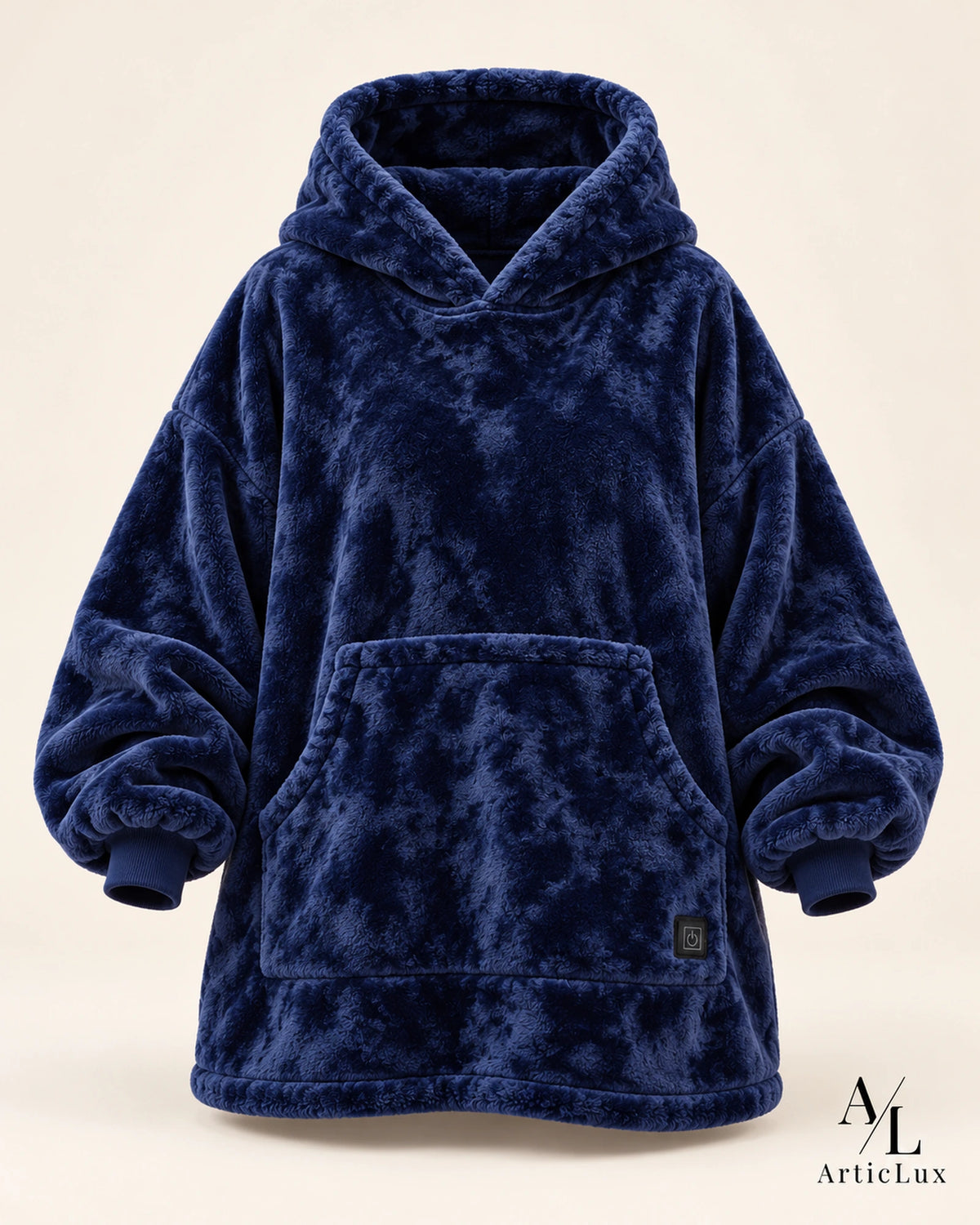 Beheizbarer Oversize-Hoodie – Kuschelfleece – Studioansicht