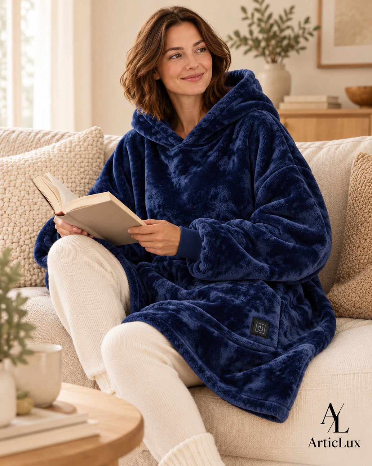 Beheizbarer Oversize-Hoodie – Kuschelfleece – Lifestyle zu Hause oder unterwegs